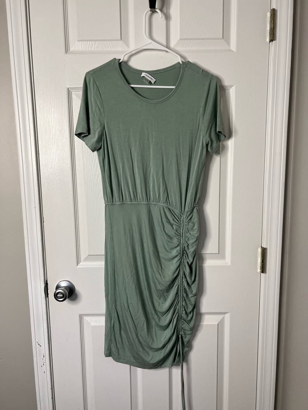 Calvin Klein Sage Green Bodycon Mini Dress Sz: 6